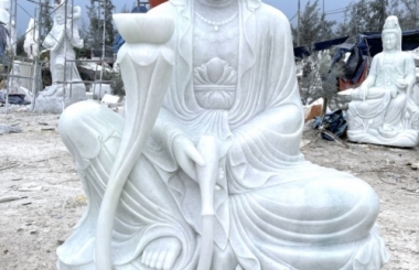 12+ mẫu tượng đại nguyện Bồ Tát bằng đá trắng đẹp (Phần 2)