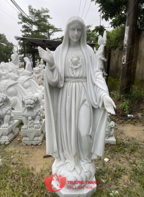 Tượng Đức Mẹ Maria Đá Trắng - 0024
