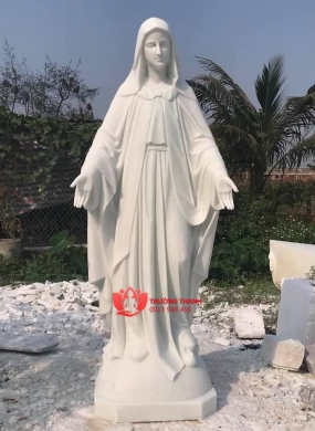 Mẫu tượng Đức Mẹ Maria Bằng Đá Tự Nhiên - 0107