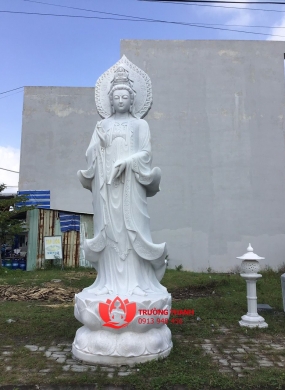 Tượng Phật Quan Âm Đứng Có Hào Quang - 0027