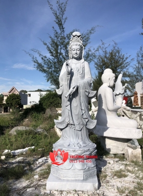 Tượng Phật Bà Quan Âm Bằng Đá - 0010
