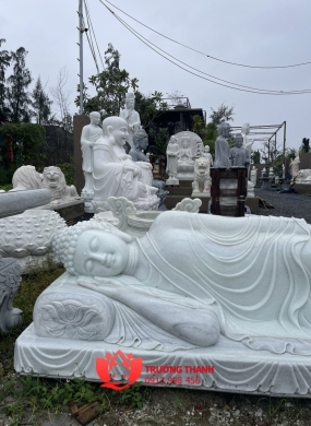 Tượng Phật Niết Bàn Bằng Đá - 0013