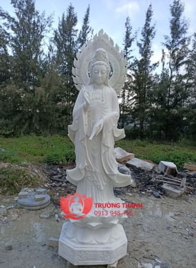 Tượng Phật Quan Âm Đứng Có Hào Quang - 0003