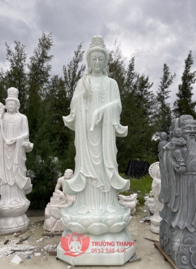 Tượng Phật Quan Âm Đứng Trên Đài Sen - 0042