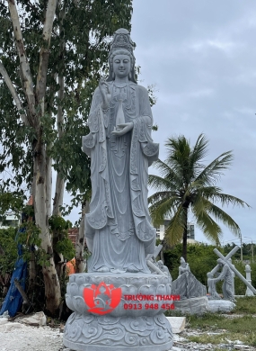 Tượng Phật Bà Quan Âm Bằng Đá - 0179