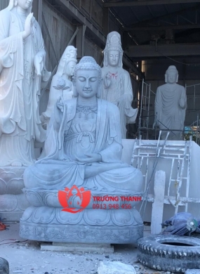 Tượng Phật Thích Ca Bằng Đá Xanh - 0035