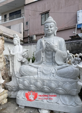 Tượng Phật Thích Ca Bằng Đá Xám - 0060