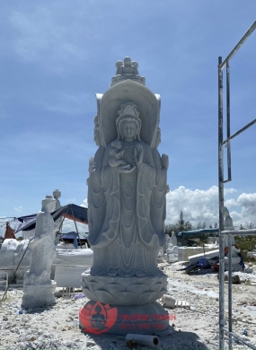 Phật tứ diện điêu khắc bằng đá - 0033