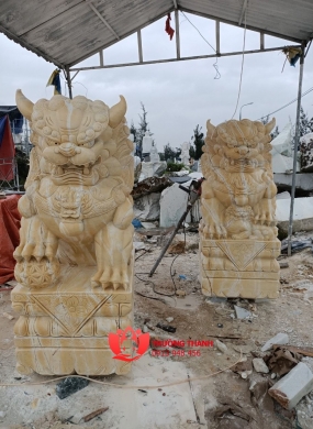 Cặp kỳ lân bằng đá - 0029