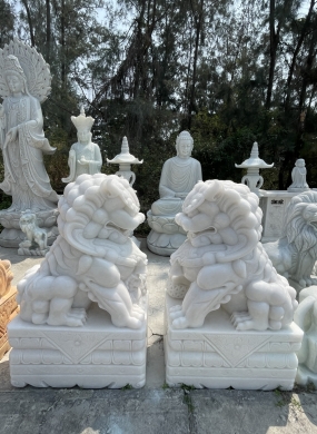 kỳ lân đá trắng