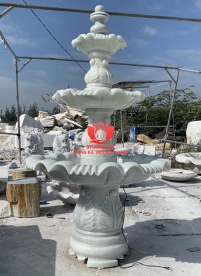 Mẫu đài nước 3 tầng bằng đá