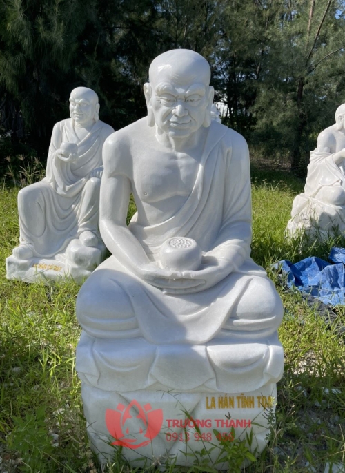Tượng Tĩnh Tọa La Hán bằng đá - 0026