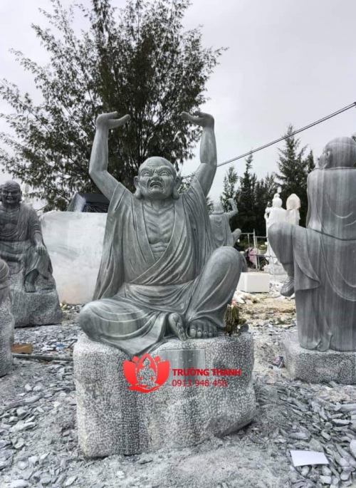 Tượng La Hán Thám Thủ bằng đá - 0007
