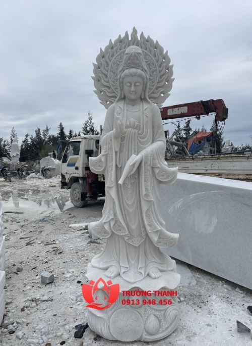 Tượng Quan Thế Âm Bồ Tát Đá - 0160