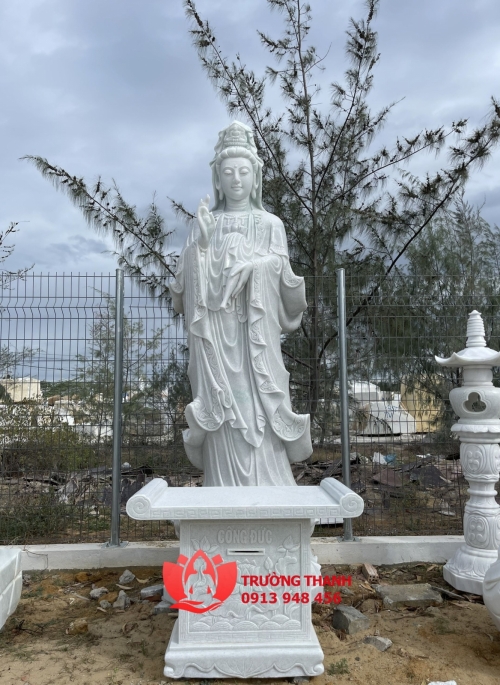 Tượng Đá Quan Thế Âm Điêu Khắc - 0129