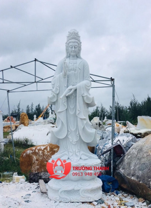 Tượng Mẹ Quan Âm Đá Điêu Khắc - 0170