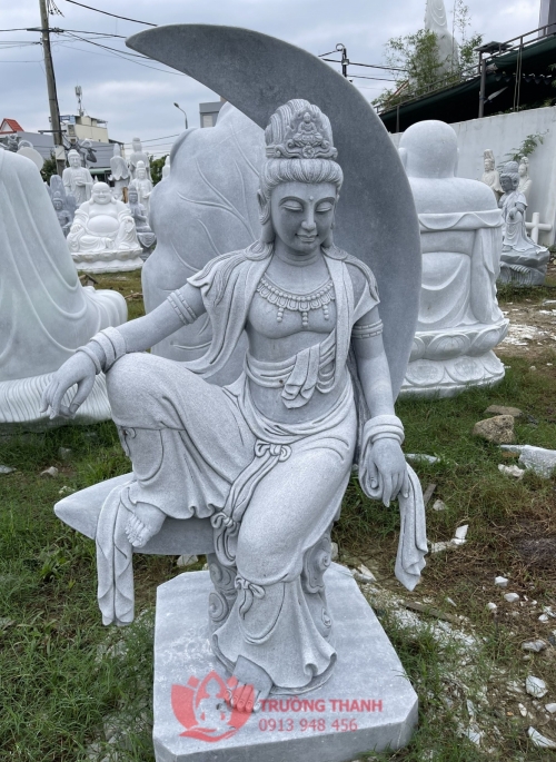 Tượng Quan Âm Tự Tại Đá - 0038