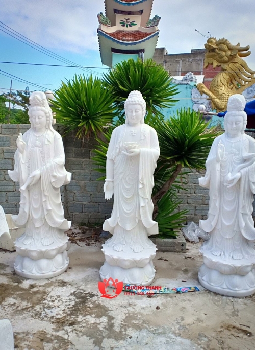 Tượng Tam Thánh Bằng Đá - 0003